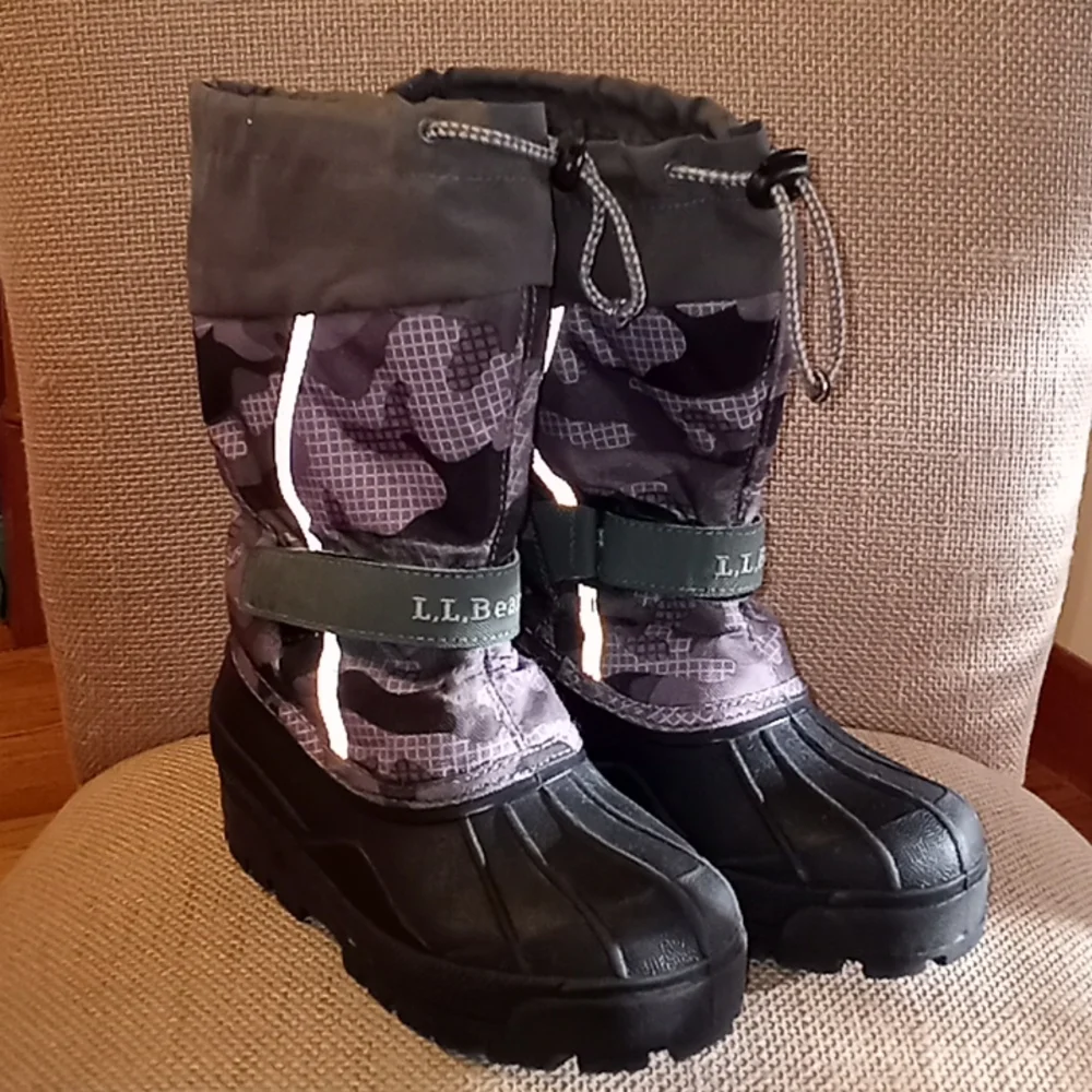 L.L. Bean Camo Winter Snow Boots Size 2